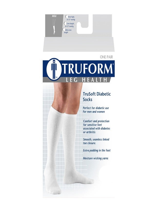 Truform Medical Compression Socks for Men and Women; 8-15 mmHg Ankle Length Low Cut, White, Large - Image 3