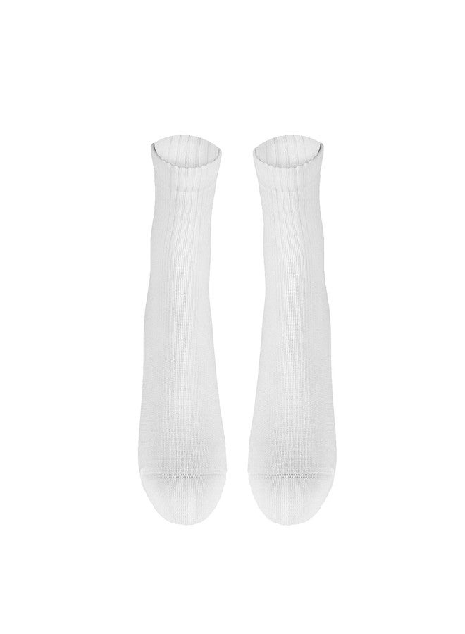 Truform Medical Compression Socks for Men and Women; 8-15 mmHg Ankle Length Low Cut, White, Large - Image 2