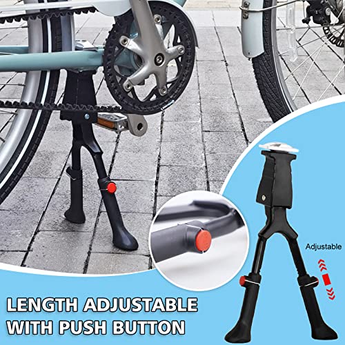 WEEROCK Adjustable Height Bike Kickstand Aluminium Alloy Double Leg Kick stand Fits For 24/26/28 Inch Single Speed Bicycles - Image 2