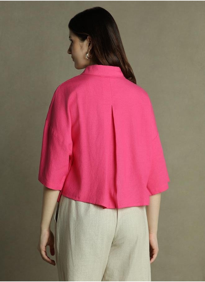 Dennis Lingo Relaxed Fit Pink Top – Chic and Comfortable  - Image 3
