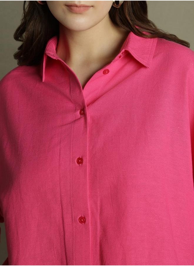 Dennis Lingo Relaxed Fit Pink Top – Chic and Comfortable  - Image 5