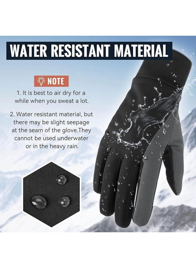 OZERO Winter Cycling Gloves for Men Women: Waterproof Windproof Anti-Slip Touchscreen Thermal Sports Gloves for Driving Hiking Bike Cycling Running - Image 3