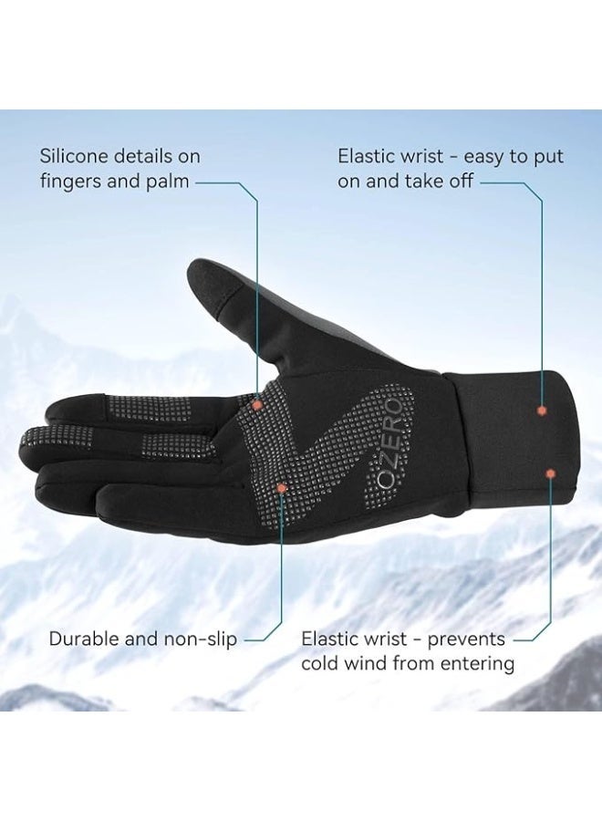 OZERO Winter Cycling Gloves for Men Women: Waterproof Windproof Anti-Slip Touchscreen Thermal Sports Gloves for Driving Hiking Bike Cycling Running - Image 4