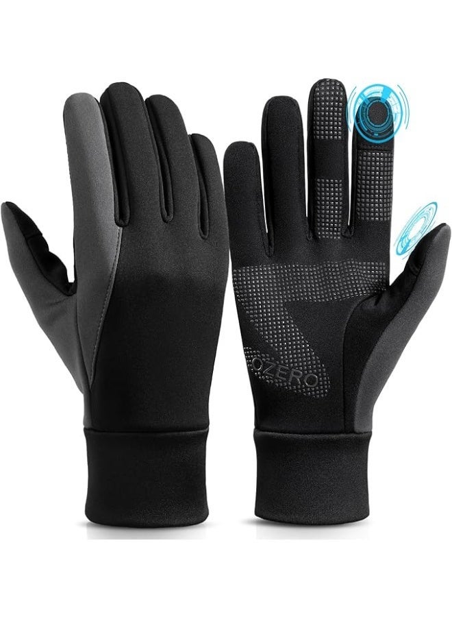 OZERO Winter Cycling Gloves for Men Women: Waterproof Windproof Anti-Slip Touchscreen Thermal Sports Gloves for Driving Hiking Bike Cycling Running - Image 1
