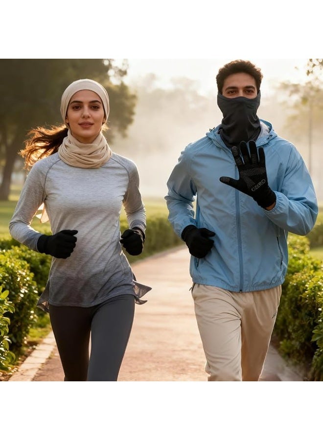 OZERO Winter Cycling Gloves for Men Women: Waterproof Windproof Anti-Slip Touchscreen Thermal Sports Gloves for Driving Hiking Bike Cycling Running - Image 5