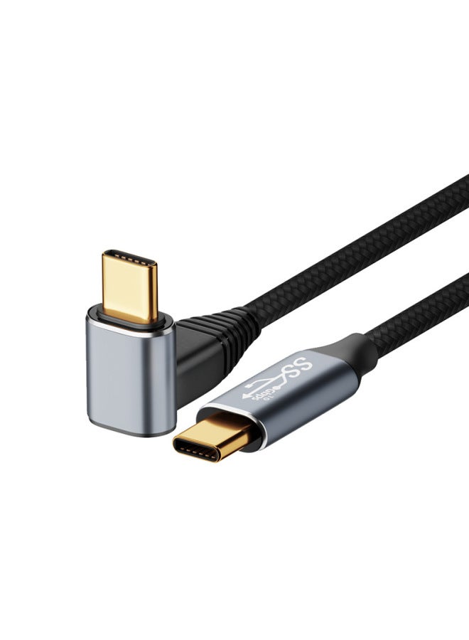 Steam Deck Data Line Gen3.1 Double Typec Line With Vertical Bend Pd100w Fast Charge HD Screen Line-Color:1.5 M TypeC Extension - Image 1