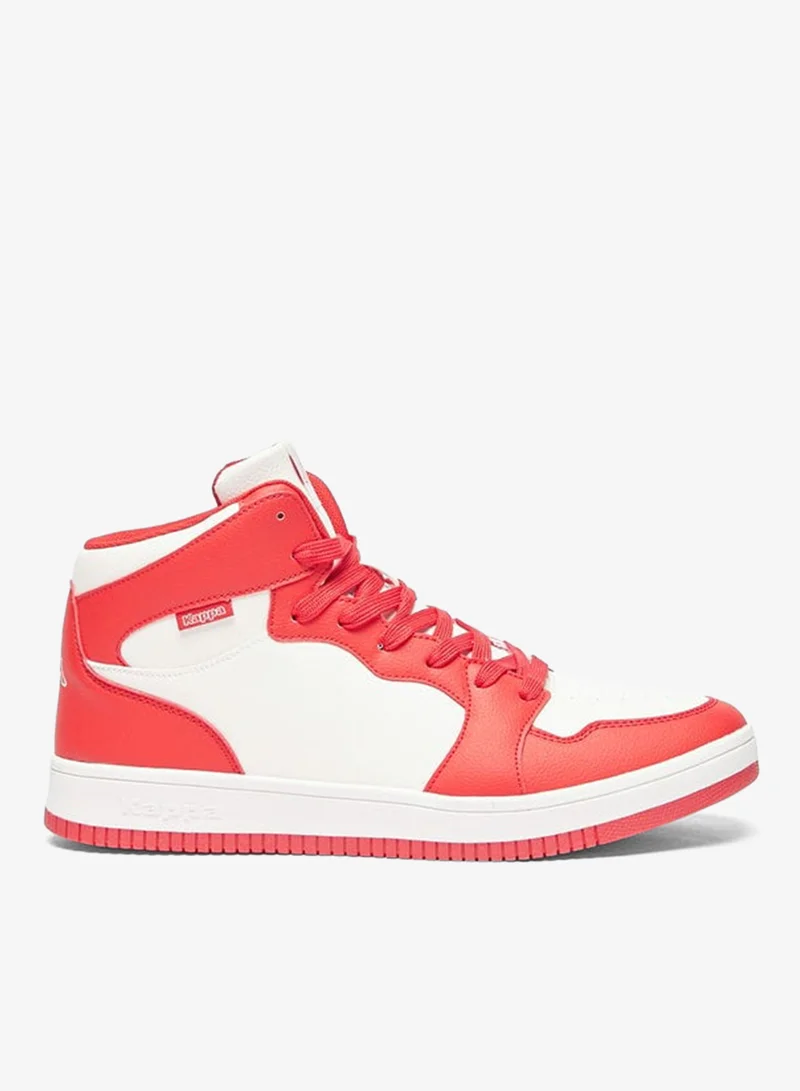Kappa Mens Panelled High Top Casual Sneakers With Lace-Up Closure