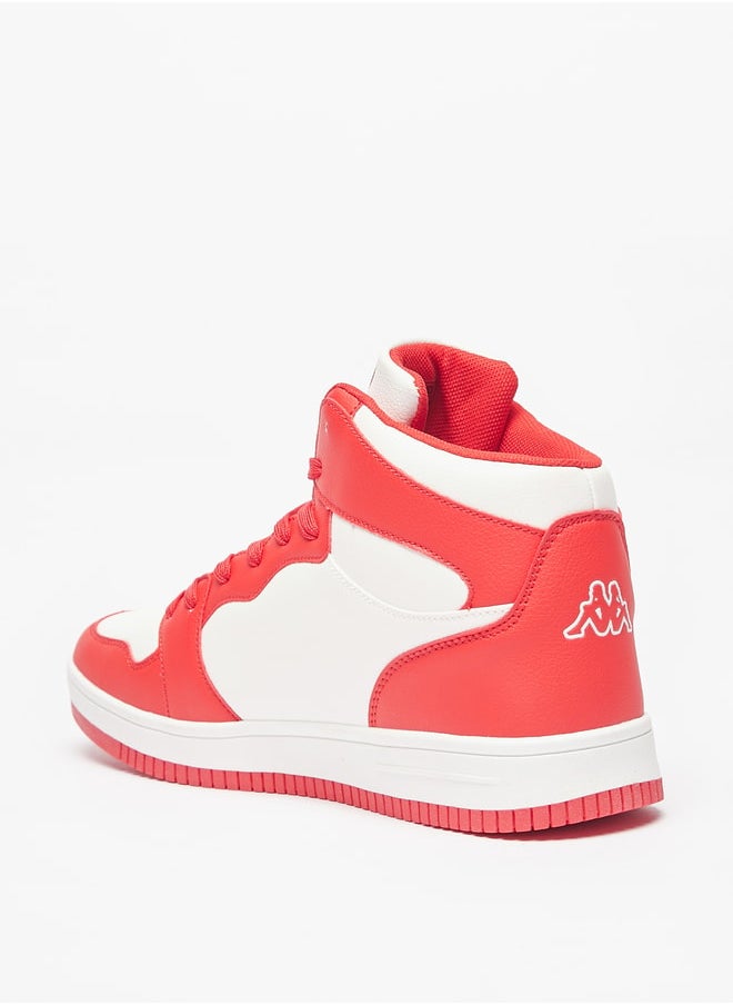 Kappa Mens Panelled High Top Casual Sneakers With Lace-Up Closure  - Image 2