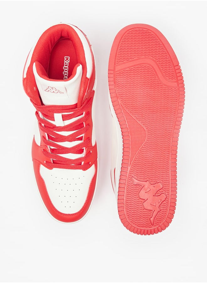 Kappa Mens Panelled High Top Casual Sneakers With Lace-Up Closure  - Image 4