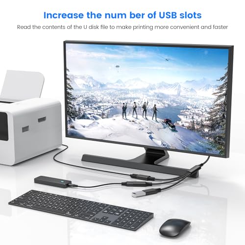 MOGOOD USB 3-Port Expander, 1 Male to 3 Female Extension Cord, Braided & Durable – Fast Data Transfer & Charging Split for Laptop, Car, Keyboard, Mouse, Flash Drive, LED Strip - Image 3