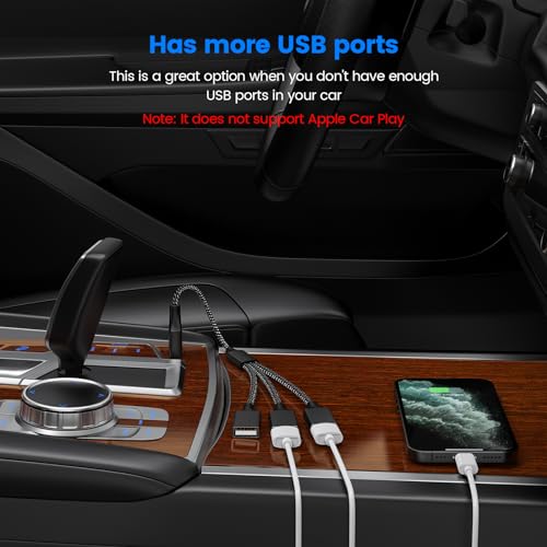MOGOOD USB 3-Port Expander, 1 Male to 3 Female Extension Cord, Braided & Durable – Fast Data Transfer & Charging Split for Laptop, Car, Keyboard, Mouse, Flash Drive, LED Strip - Image 5