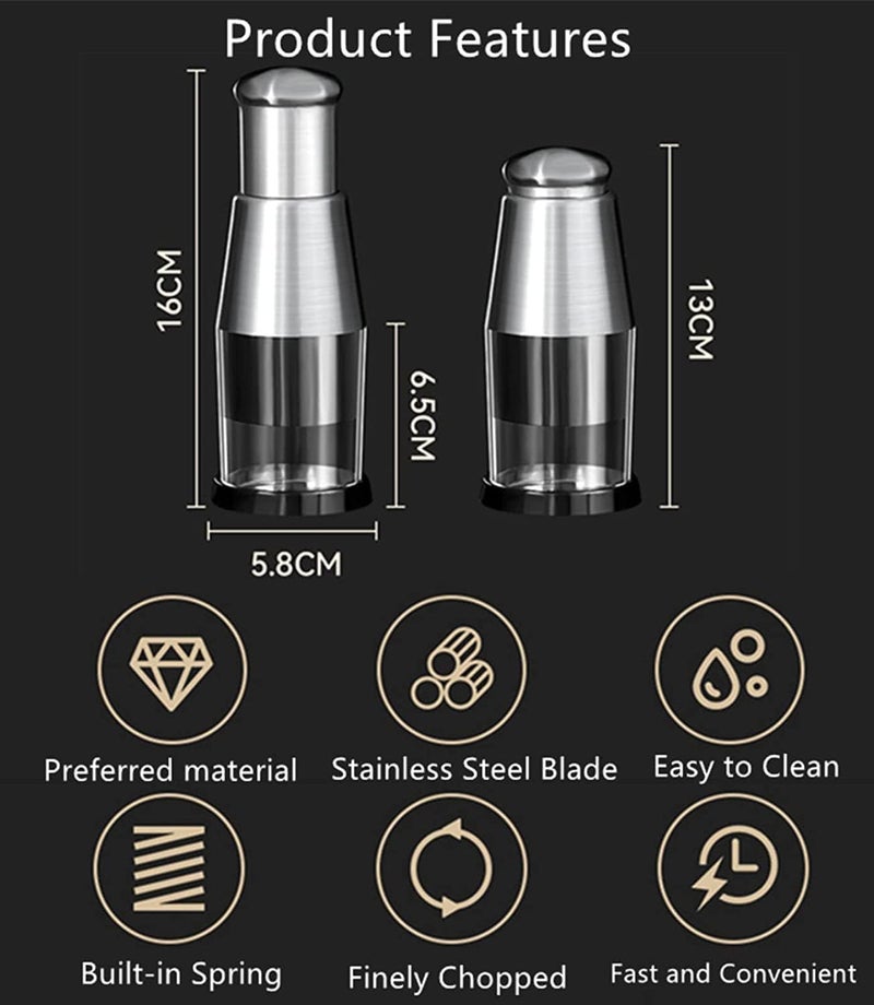 Deoxys Pressed Garlic Chopper Multifunctional Manual Pressed Garlic Chopper Stainless Steel 304 Onion Masher Manual Onion Chopper Garlic Crusher - Image 5