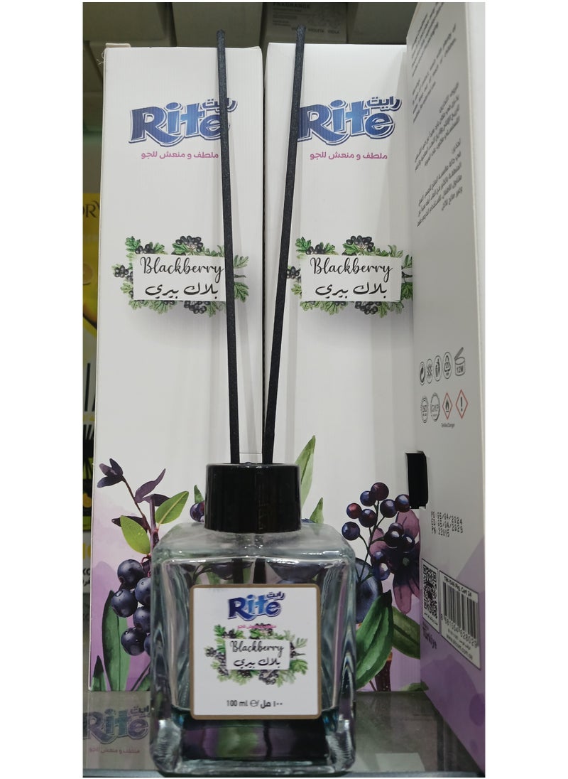 RITE Blackberry Reed Diffuser 100ml – Indulge in a Moment of Pure Bliss and Tranquility