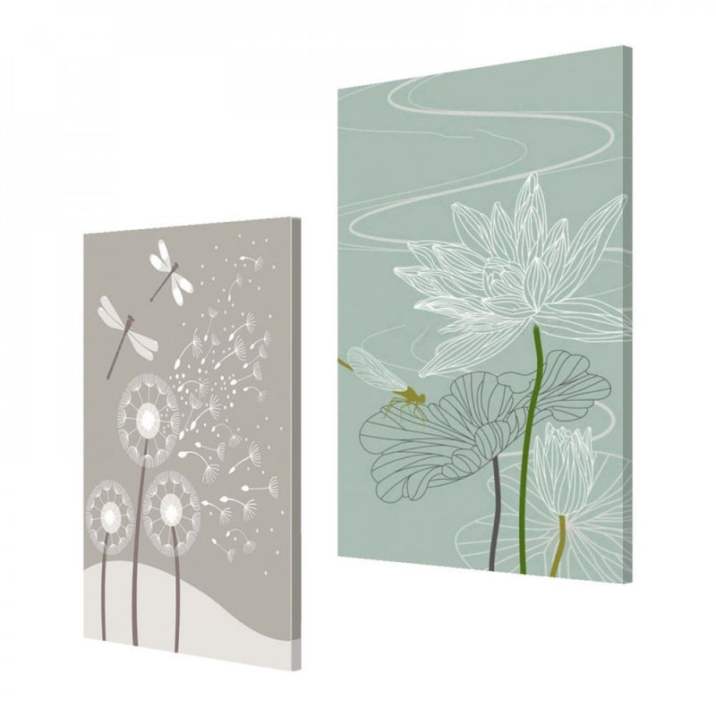 Marktna Double canvas painting with a floral design - Image 2
