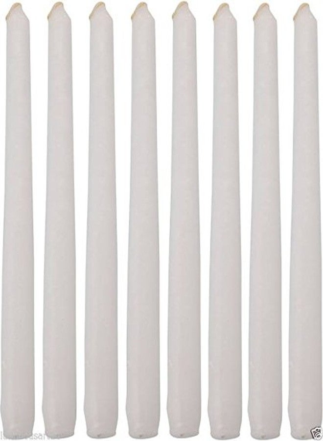 atorakushon Paraffin Wax Smokeless Scented White Tapered Stick Candles Decorate for Diwali Pack of 8
