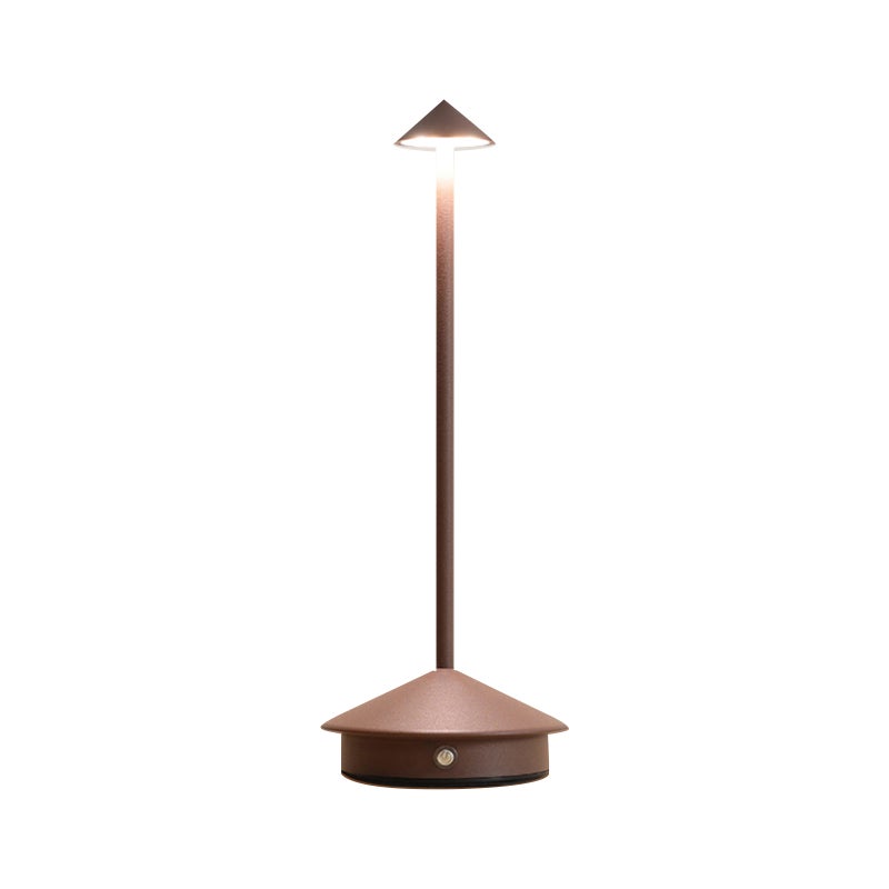 Portable LED Table Lamp: Brown Touch Control Stepless Dimmable Desk Lamp - 3 Color Modes Long Battery Life Rechargeable Nightstand Light for Bedroom Office Coffee Table Restaurant - Image 1