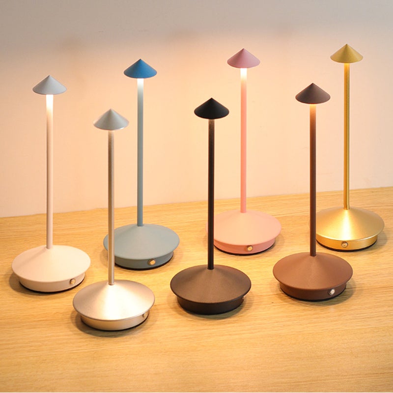 Portable LED Table Lamp: Brown Touch Control Stepless Dimmable Desk Lamp - 3 Color Modes Long Battery Life Rechargeable Nightstand Light for Bedroom Office Coffee Table Restaurant - Image 2