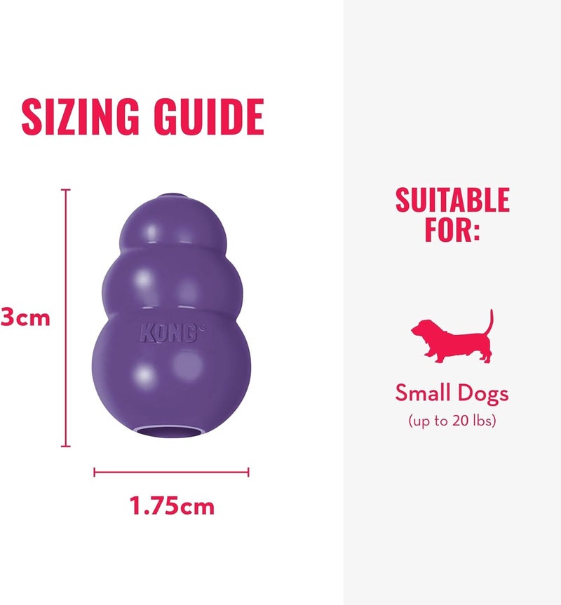 KONG Senior - Dog Toy with Gentle, Natural Rubber - Durable Dog Toy for Older Dogs - Use Treats with Stuffable Chew Toy - Treat Toy for Chewing & Fetching - for Small Dogs (Pack of 2) - Image 3