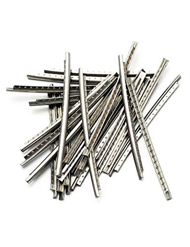 Holmer Guitar Fret Wires 2.7mm 22 Frets Stainless Steel Fretwire Compatible with Fender Electric Guitar Bass Guitar Fingerboard Replacement Chrome. - Image 1