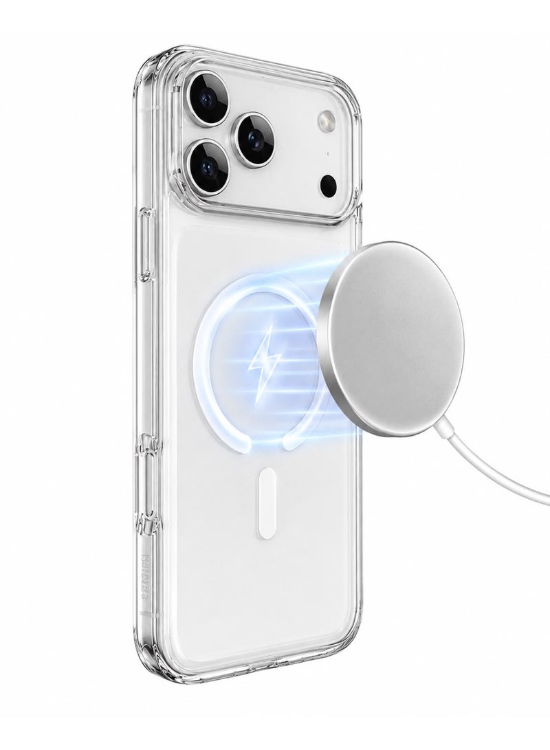 جراب هاتف شفاف كريستالي لهاتف آيفون 17 برو ماكس، متوافق مع MagSafe - Image 2