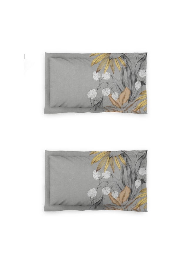 DDECOR Live beautiful Ddecor - Pack of 1 Lure Floral Cotton Bedsheet and Quilt with 2 Pillow Covers - Yellow  - Image 4
