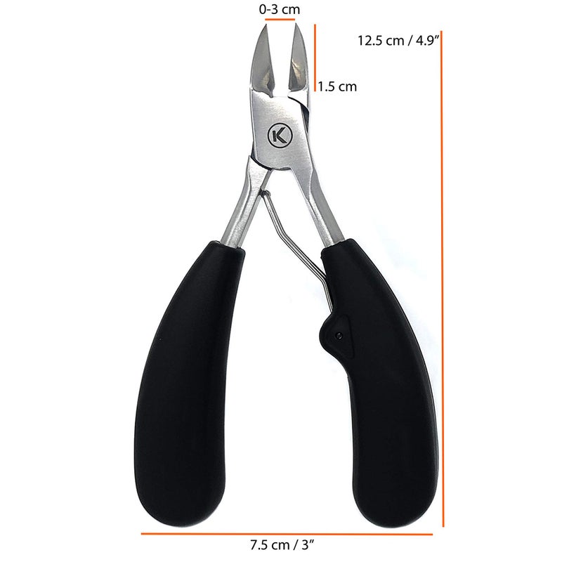 Kohm Toenail Clippers | Extra-Wide Blade & Non-Slip Grip for Thick, Ingrown & Fungal Nails | Heavy Duty Nail Cutter for Seniors, Men, Women & Pets - Image 2