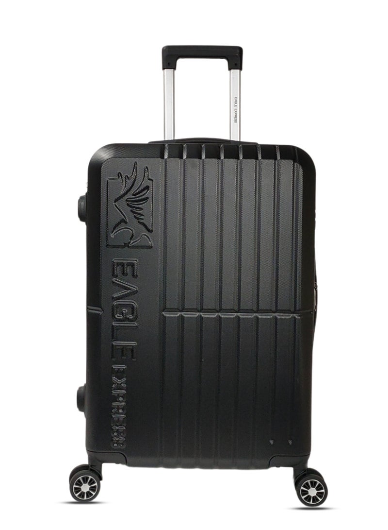 Eagle Express Aura 24-Inch Hard Trolley - Black - High Impact - Free Protective Cover - 1-Year Warranty - Image 1