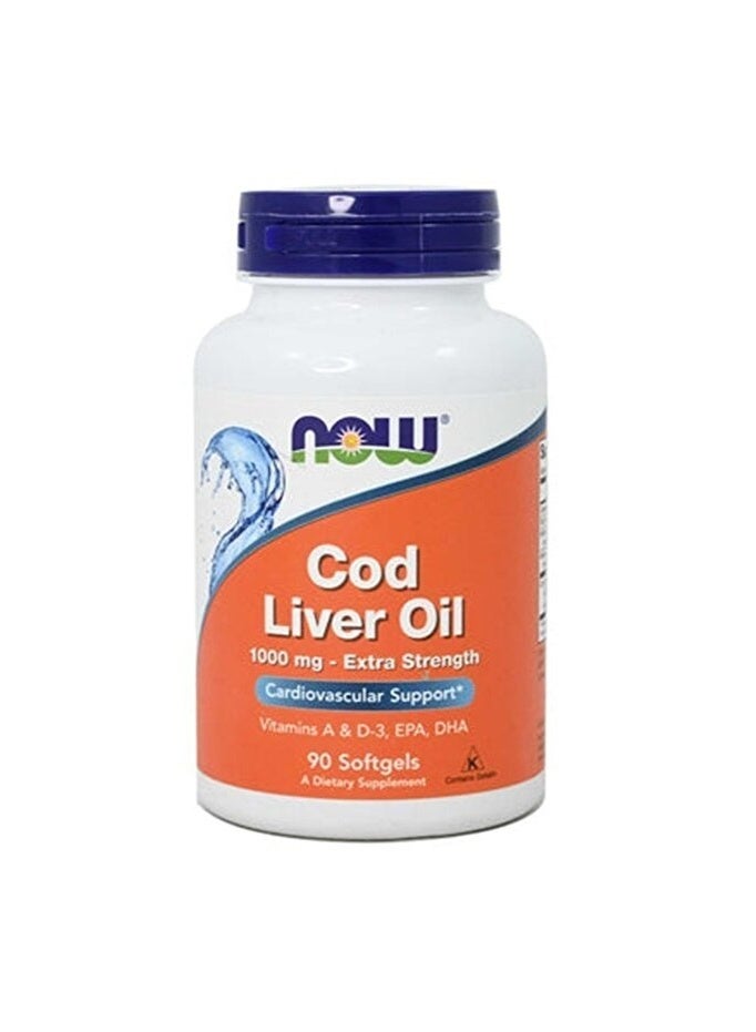ناو بسولات زيت كبد الحوت ناو 1000 ملغ، 90 كبسولة هلامية