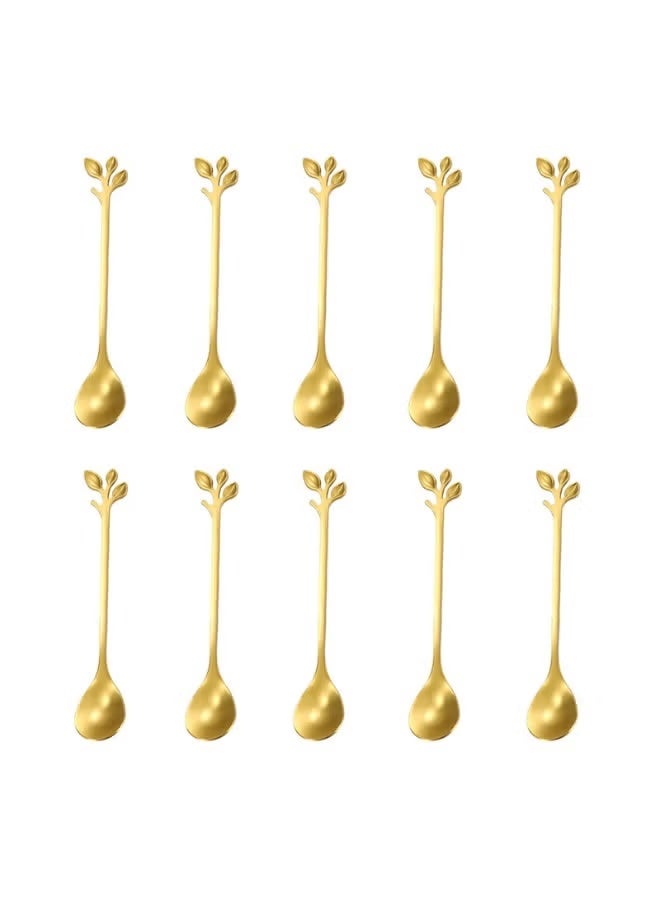 جيكومو مجموعة ملاعق قهوة أنيقة من الفولاذ المقاوم للصدأمكونة من 10 قطع 12 × 2.5 سم - Image 1