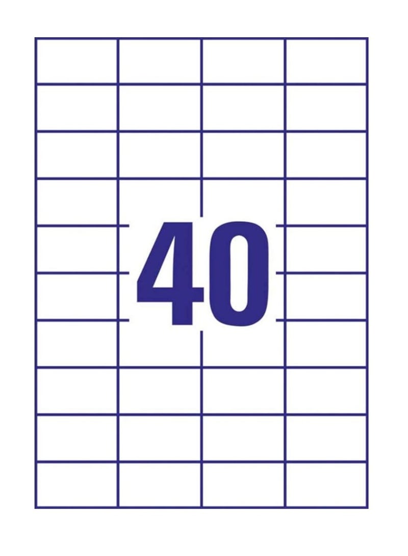 Avery Zweckform 3651 Universal Labels 52.5 x 29.7 mm 100 Sheets White - Image 2
