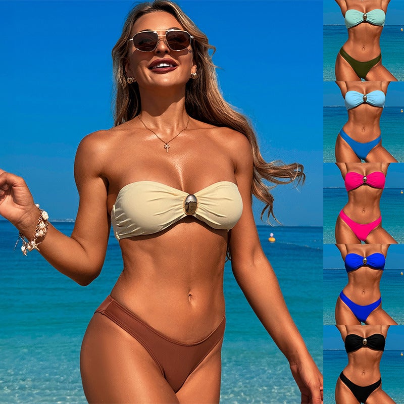 2026 New Swimwear Bikini Three-Piece Set Beach Shorts Split Swimsuit Women'S Manufacturer - Image 4