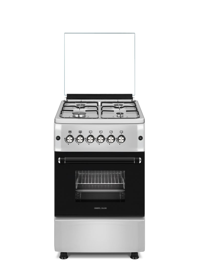 General Goldin 50x55cm Gas Cooker, 4 Burners Wide Pan Support, Auto Burn, Total Safety, Easy To Clean Surface, Oven Grill with Up & Down Heating, - Image 2