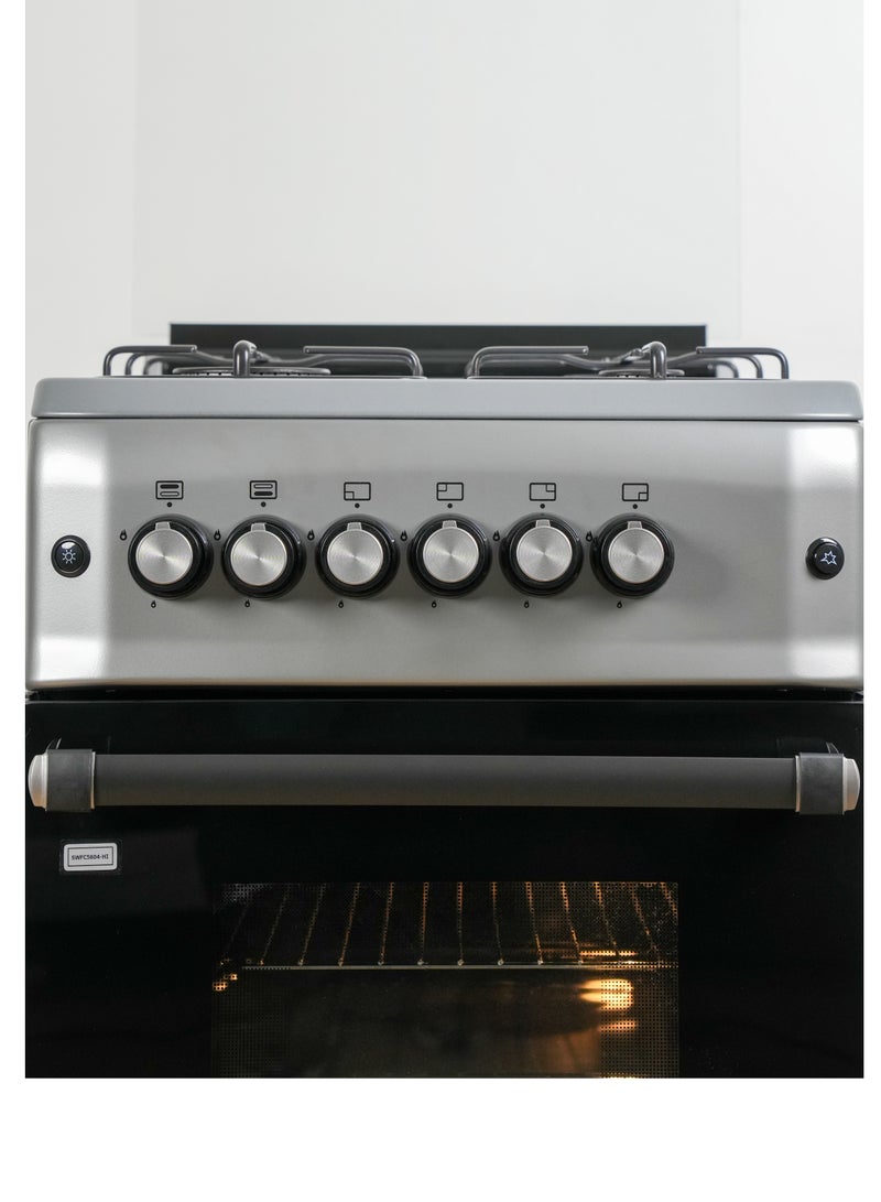 General Goldin 50x55cm Gas Cooker, 4 Burners Wide Pan Support, Auto Burn, Total Safety, Easy To Clean Surface, Oven Grill with Up & Down Heating, - Image 3