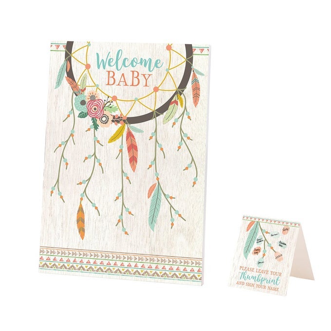BOHO BABY SHOWER GUEST SIGNING CANVAS