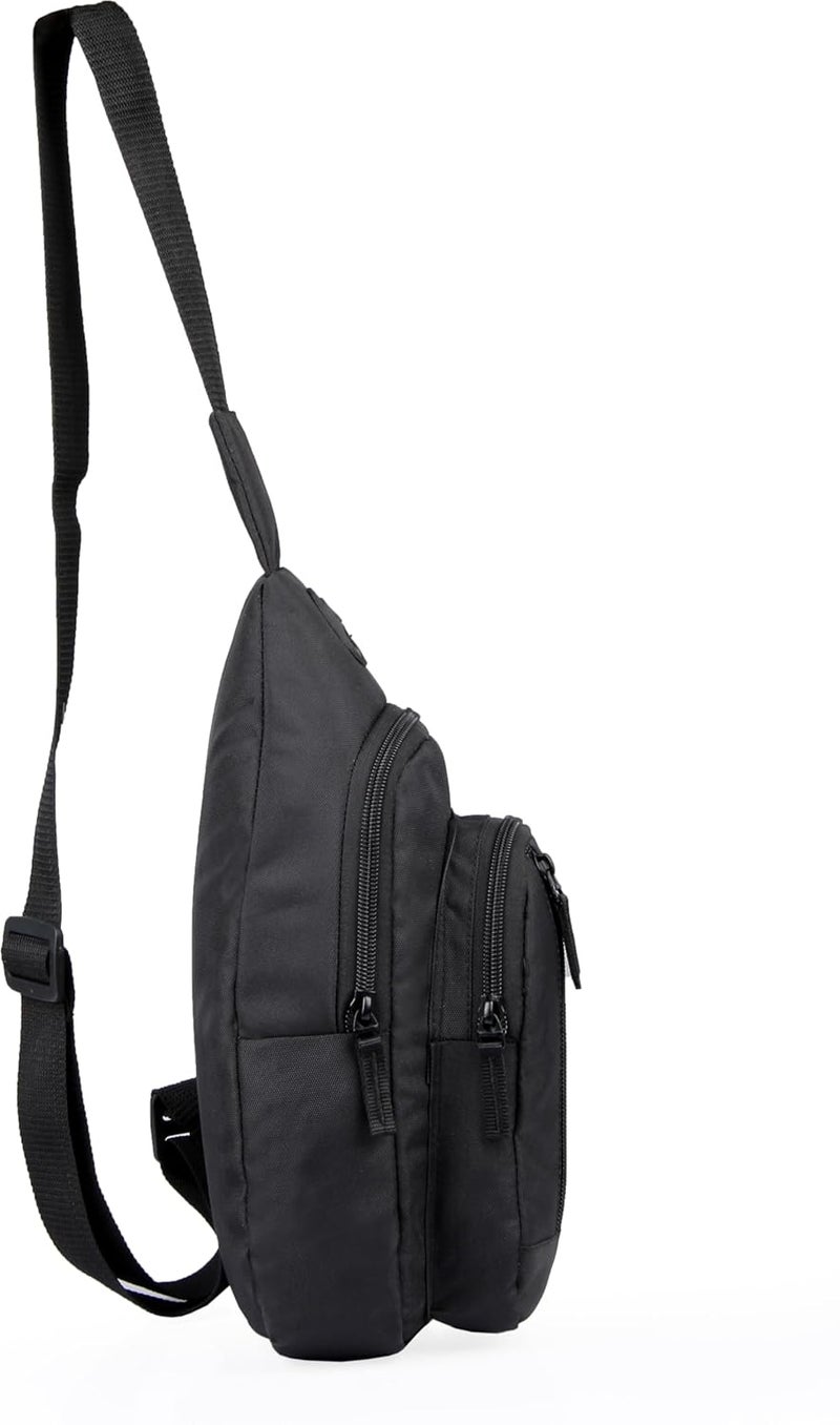 WORLD STAR Polyester Waist Pack Travel Handy Hiking Zip Pouch Document Money Phone Belt Sport Bag for Men and Women and Adult | Black | FKH Chester Black matti Bag - Image 2