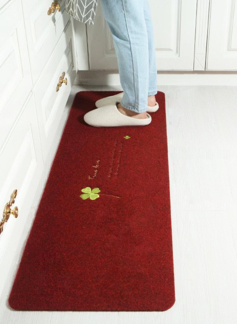 اي زد سجادة مطبخ طويلة مضادة للانزلاق، باب مدخل منزلي، ماصة لغرفة المعيشة، سجادة حمراء 37 سم× 118سم - Image 1