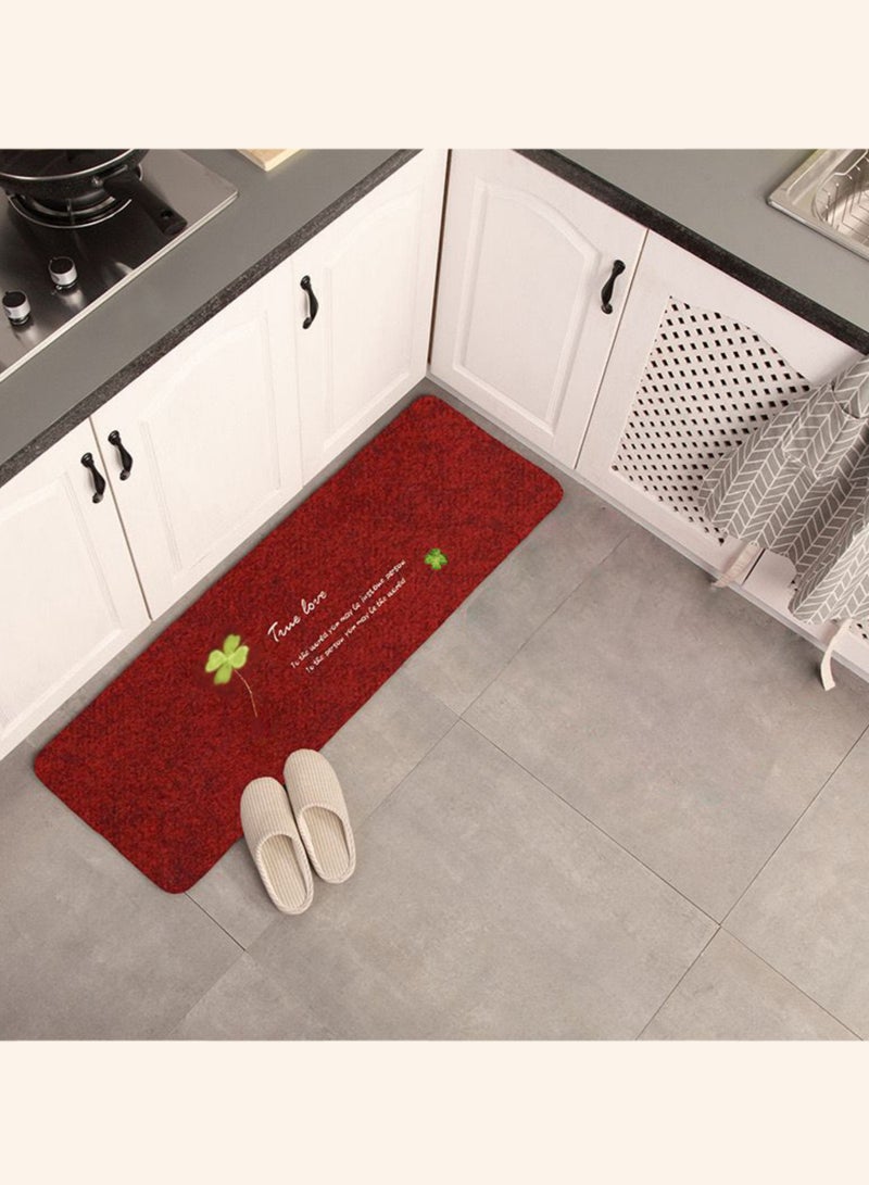 اي زد سجادة مطبخ طويلة مضادة للانزلاق، باب مدخل منزلي، ماصة لغرفة المعيشة، سجادة حمراء 37 سم× 118سم - Image 2