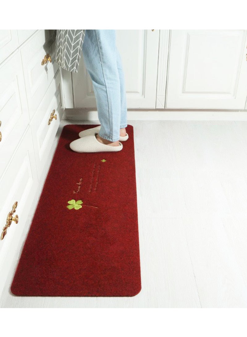 اي زد سجادة مطبخ طويلة مضادة للانزلاق، باب مدخل منزلي، ماصة لغرفة المعيشة، سجادة حمراء 37 سم× 118سم - Image 3