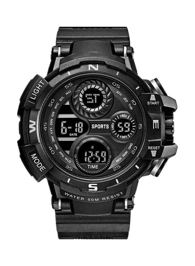 نيبمينينت ساعة يد أنيقة مضيئة ومضادة للماء للرجال . أسود - Image 1