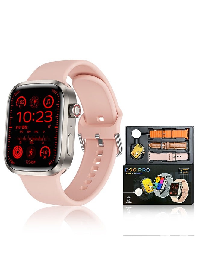 Smart Watch for Men Women, 2.3inch Screen Fitness Tracker Sport Watch Sleep Monitor Pedometer Smartwatch for Android IOS,Pink - Image 2