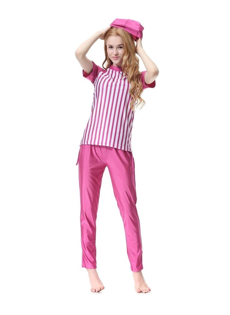 نادانباو 3 PCS Muslim Swimsuit, Full Covered Swimwear for Women, Women Girls Surf Swimsuit Set, with Swimcap - Image 1