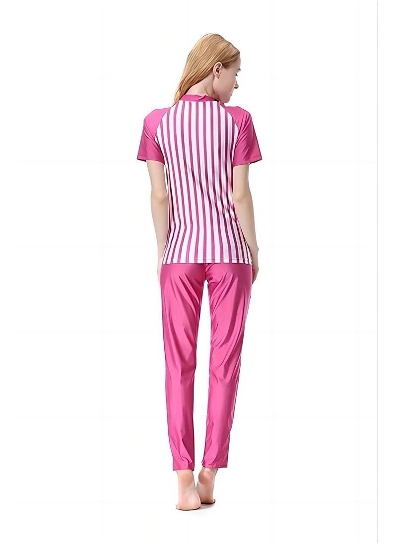 نادانباو 3 PCS Muslim Swimsuit, Full Covered Swimwear for Women, Women Girls Surf Swimsuit Set, with Swimcap - Image 4