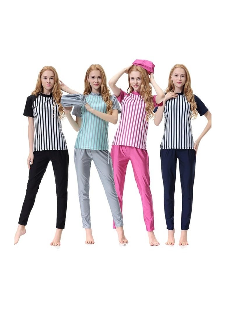 نادانباو 3 PCS Muslim Swimsuit, Full Covered Swimwear for Women, Women Girls Surf Swimsuit Set, with Swimcap - Image 5