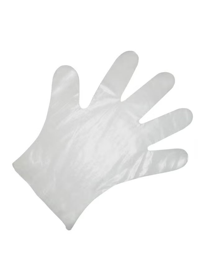 TDK 100 pieces of disposable plastic gloves, clear - Image 1