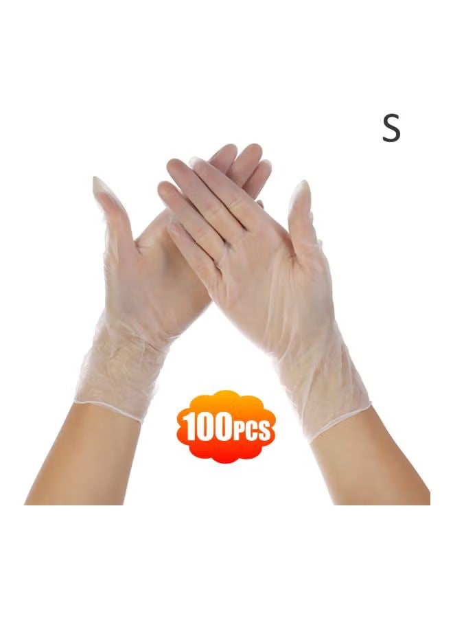 TDK 100 pieces of disposable plastic gloves, clear - Image 4