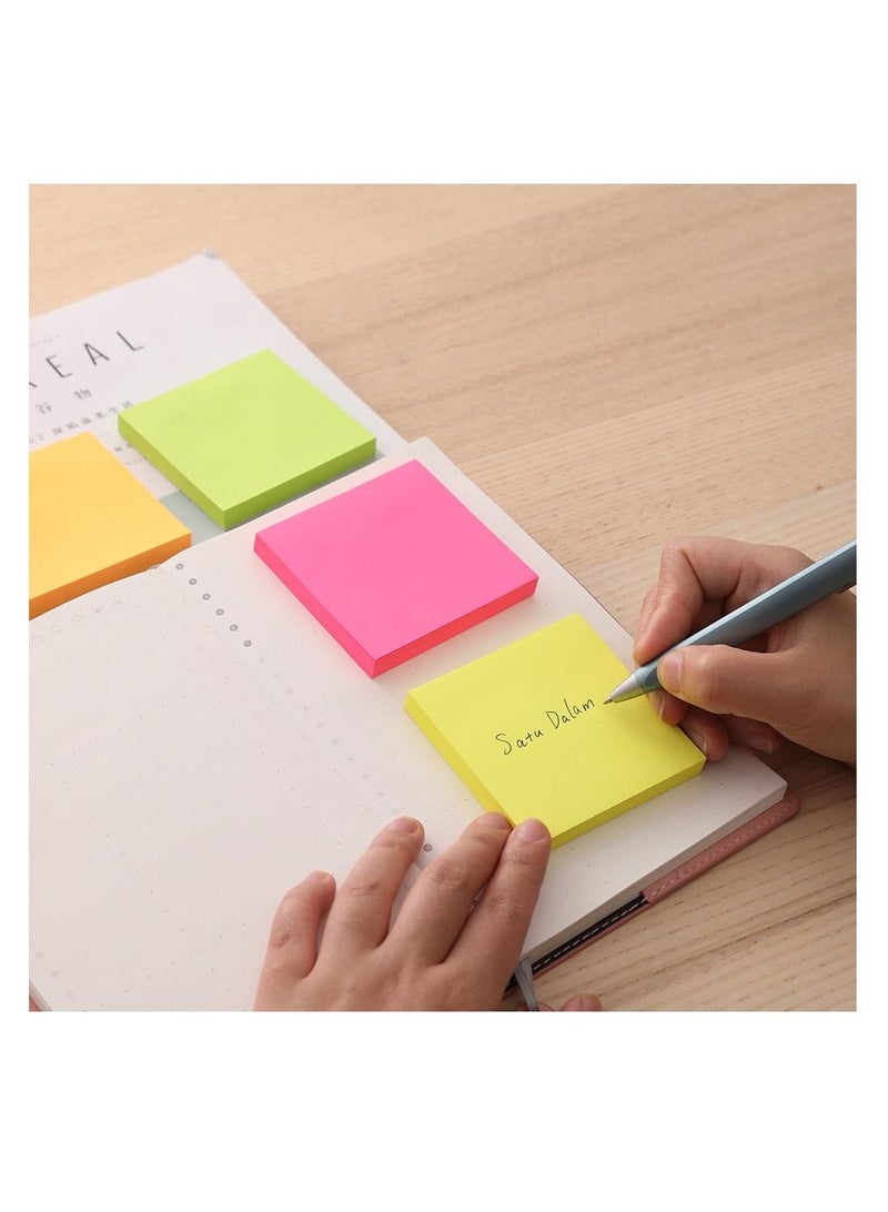 Deli ملاحظات لاصقة 4 وسادات بحجم 3x3 بوصة متعددة الألوان - Image 4