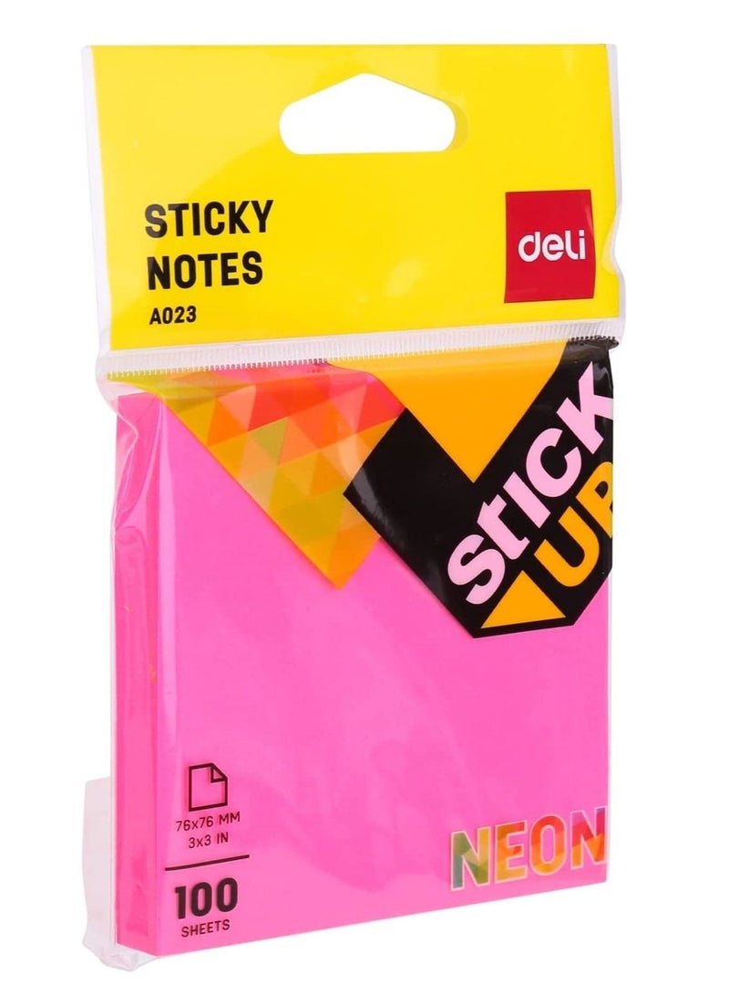 Deli ملاحظات لاصقة 4 وسادات بحجم 3x3 بوصة متعددة الألوان - Image 2