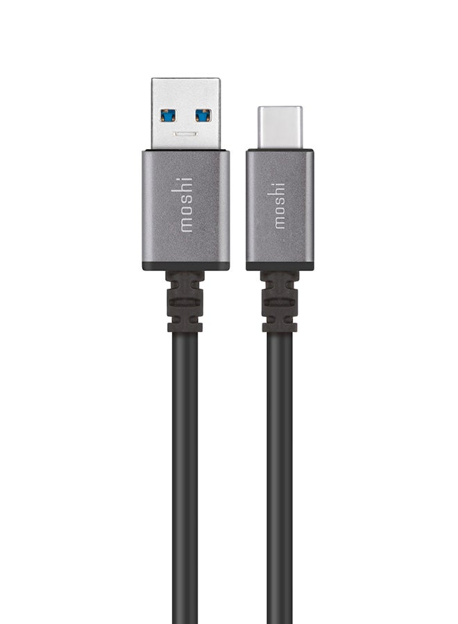 موشي كابل شحن من USB-C إلى USB-A بطول 3.3 أقدام أسود - Image 1