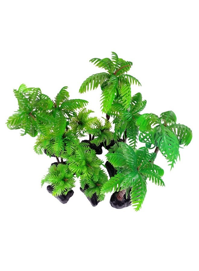 إم تو سي بريدج M2cbridge بلاستيك شجرة جوز الهند حوض السمك نباتات جوز الهند شجرة النخيل لحوض السمك ديكور حوض السمك (9 قطع) - Image 4