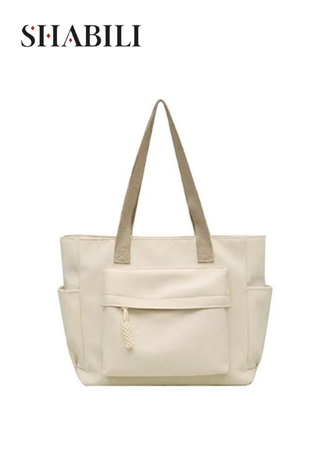 SHABILI Women's Large Capacity Tote Bag, Ladies Capacity Shoulder Bag Tote Bags Shopping Bag Ladies Bag Canvas Bag Satchel Bag, Durable Canvas Material with Zipper Pockets for Office School Travel and Mom Use - Image 1